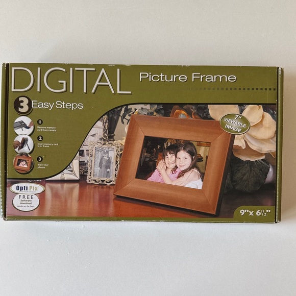 Opti Pix Other - Digital Picture Frame with Wood Finish